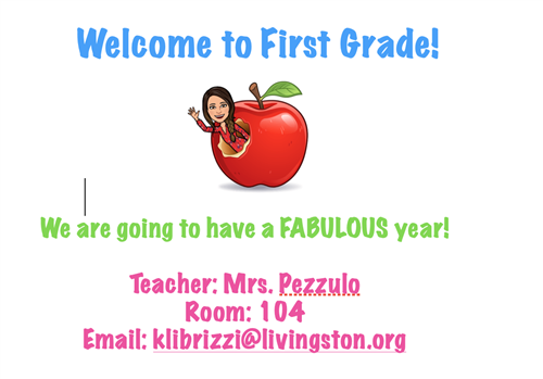 Welcome to First Grade
